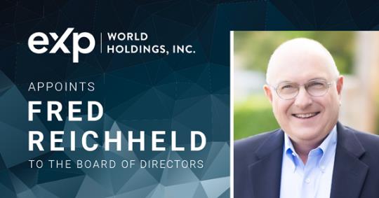 eXp World Holdings 任命 Fred Reichheld 为董事会成员